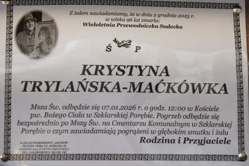 Zmarła Krystyna Trylańska–Maćkówka