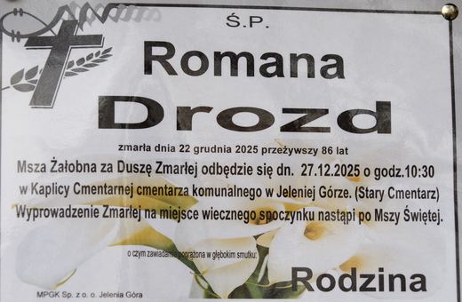 Zmarła Romana Drozd