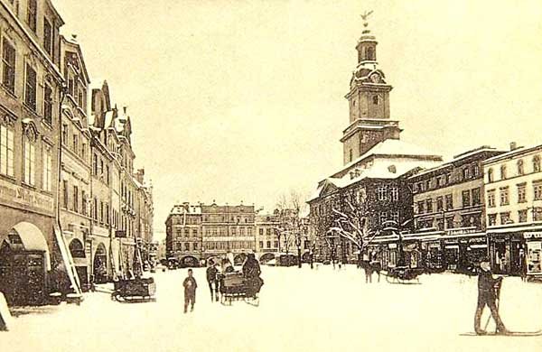 Hermsdorf (Sobieszów) rok 1913. Zimowe harce na lodowisku.