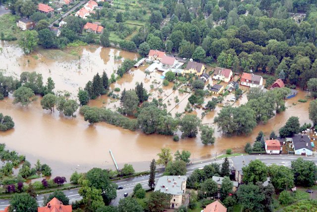 Zalane Cieplice w sierpniu ubiegłego roku.