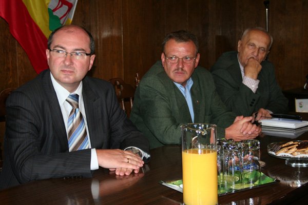 Mł. insp. Grzegorz Rybarczyk wśród gości z Tarnopola.