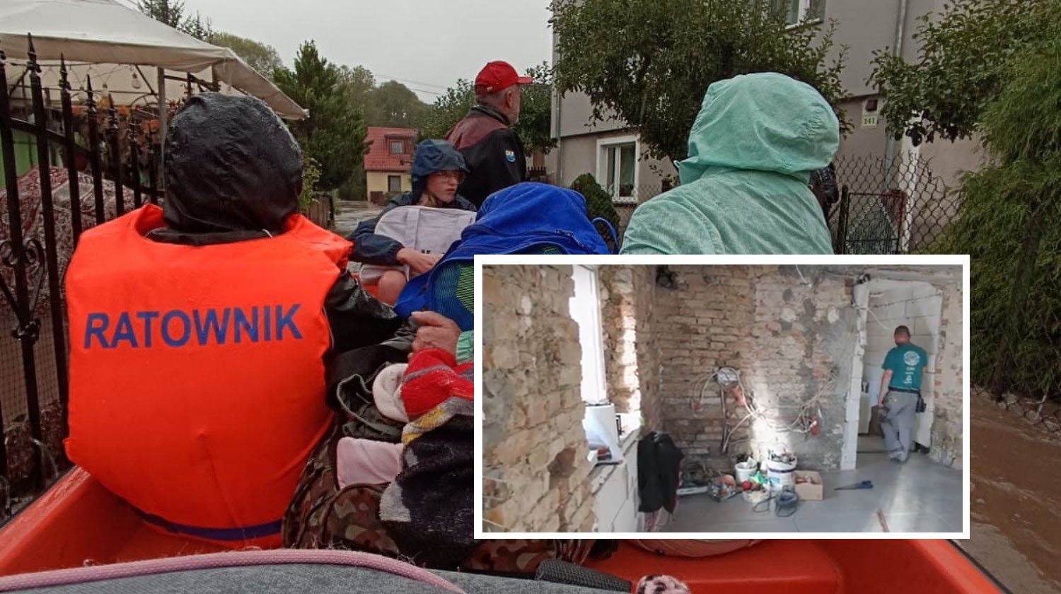 Rodzina uciekająca przed wielką wodą i późniejsze perypetie związane z remontem domu.