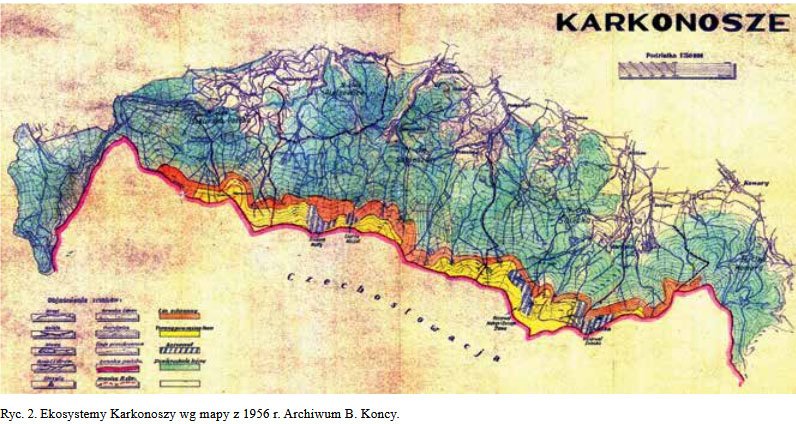 Obszary przyrodnicze, które powinny być chronione. Mapka z 1956 r.