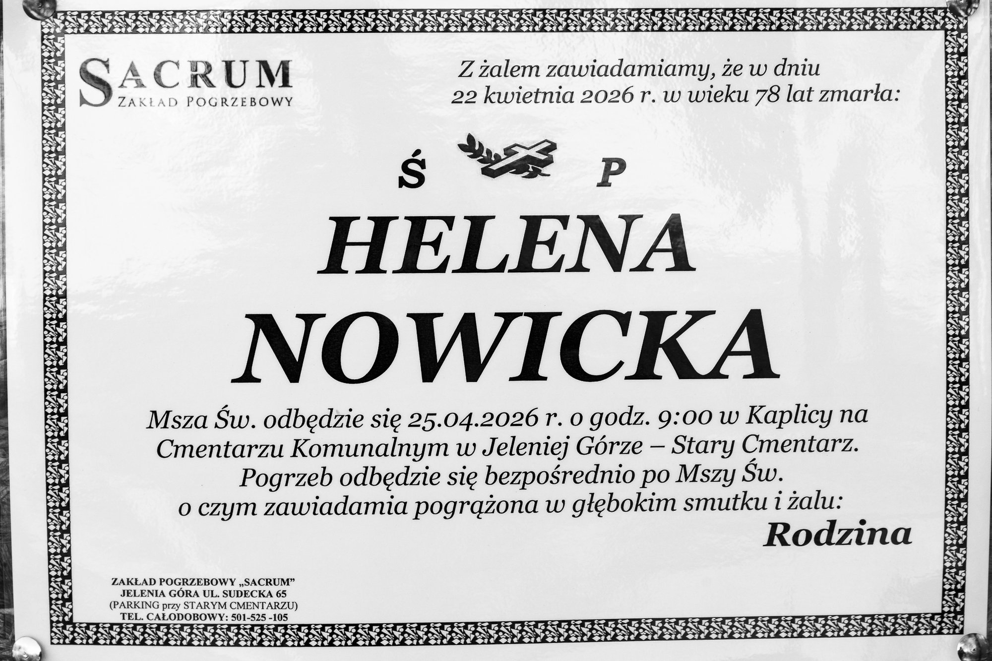 Zmarła Helena Nowicka