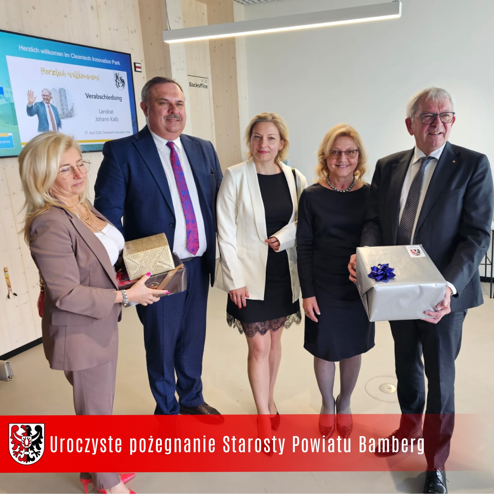 Powiat karkonoski na pożegnaniu starosty Bambergu