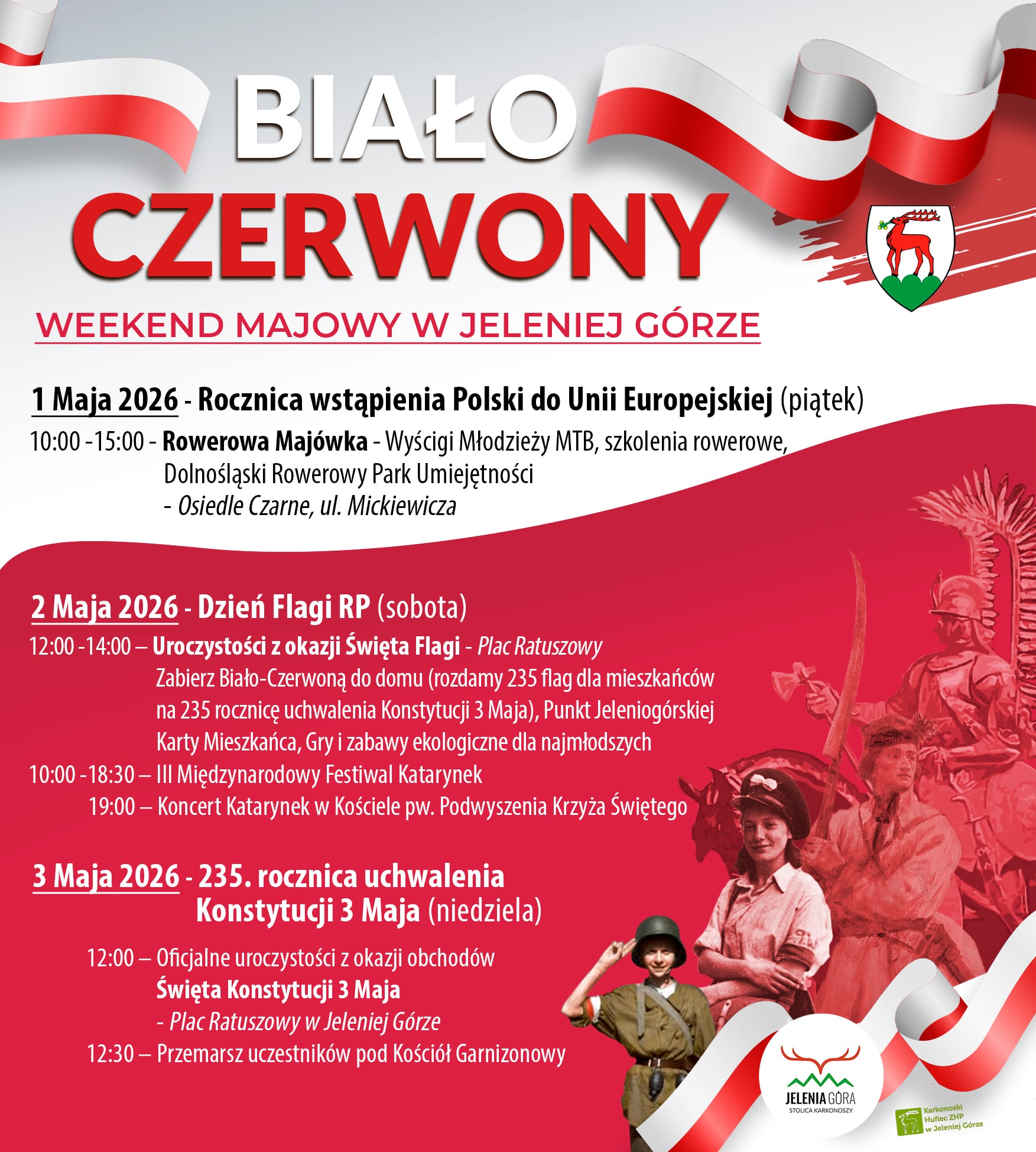 Biało–Czerwony weekend majowy w Jeleniej Górze