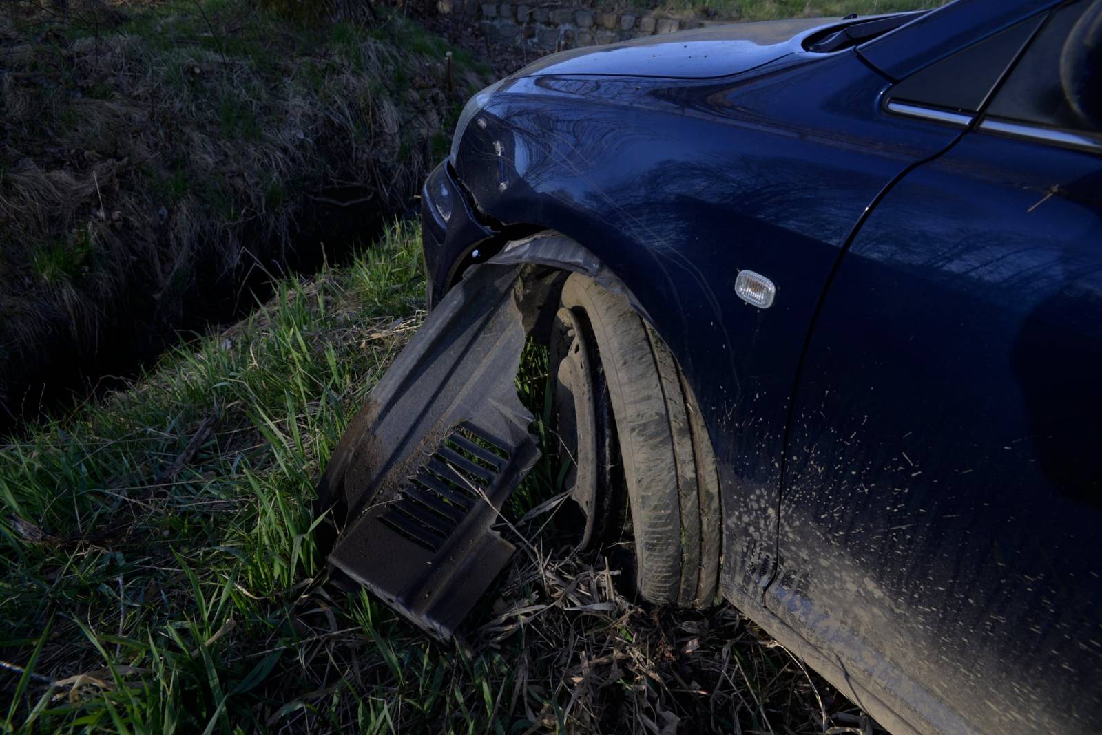 Toyota wyleciała z drogi