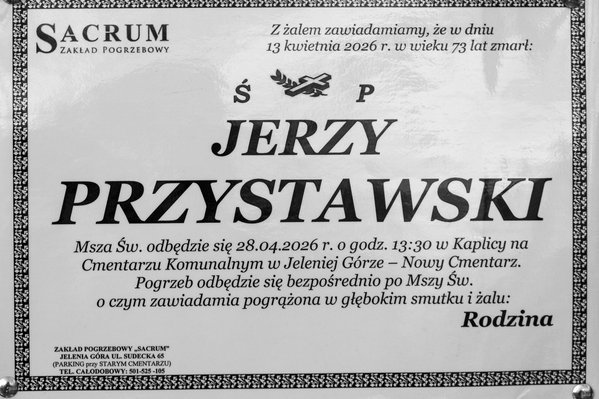 Zmarł Jerzy Przystawski