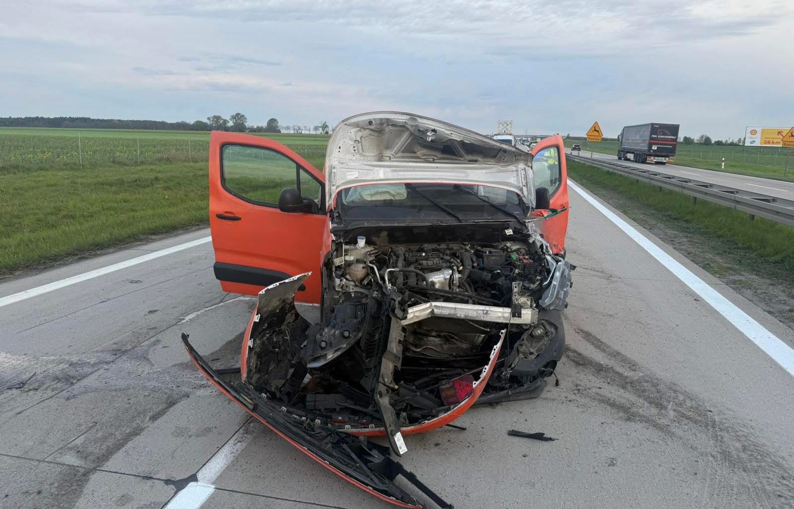 Znowu kraksa na autostradzie