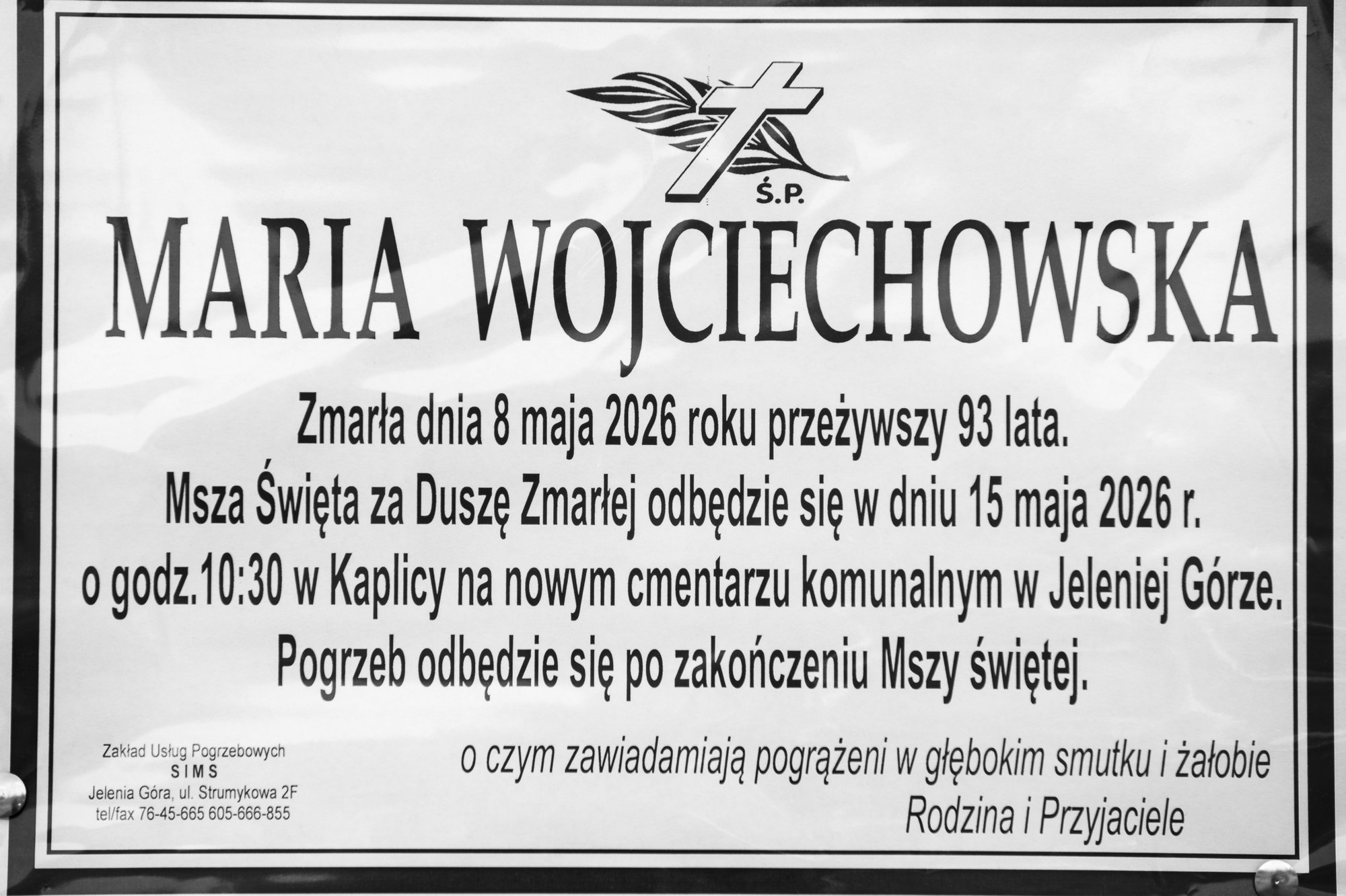 Zmarła Maria Wojciechowska