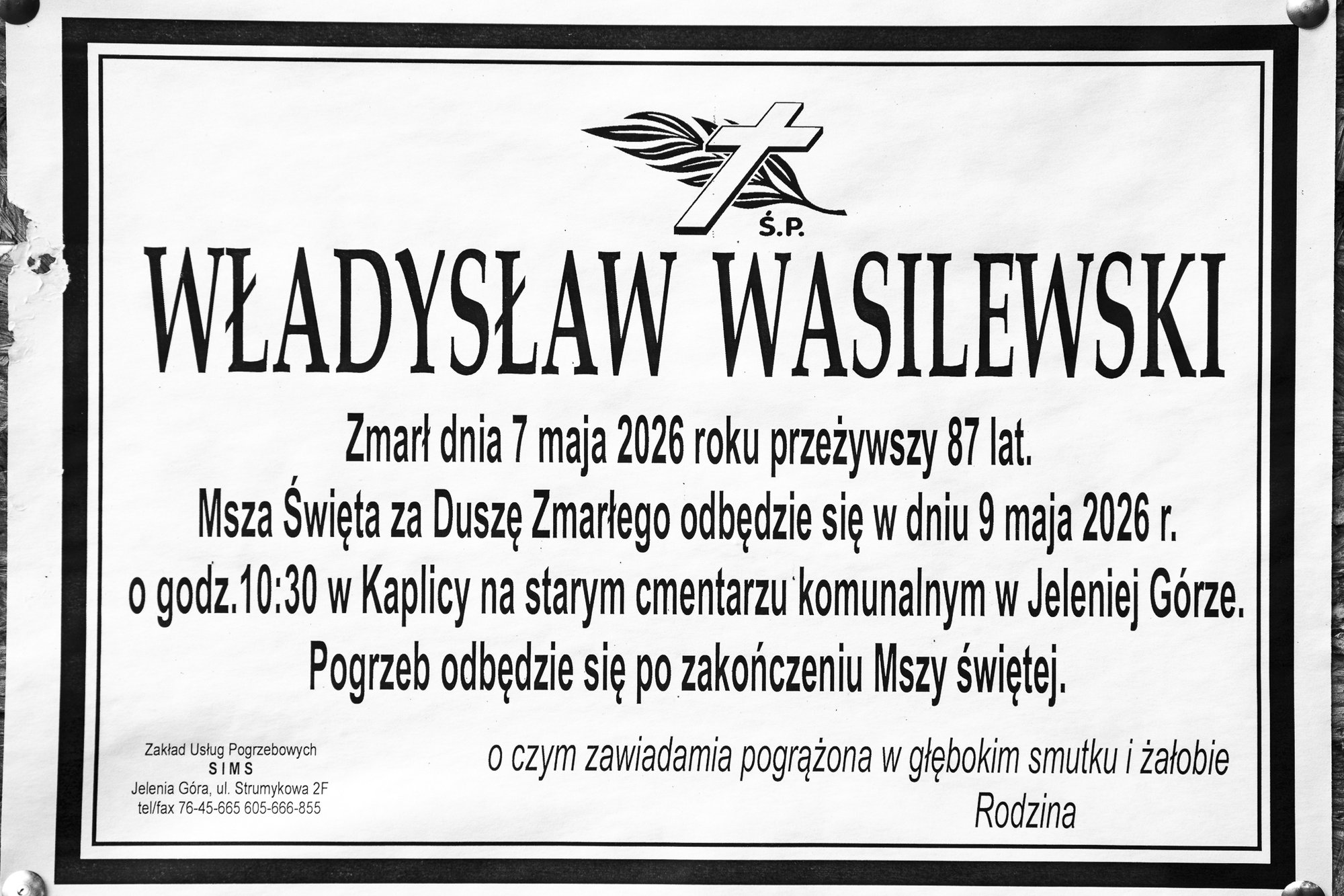 Zmarł Władysław Wasilewski