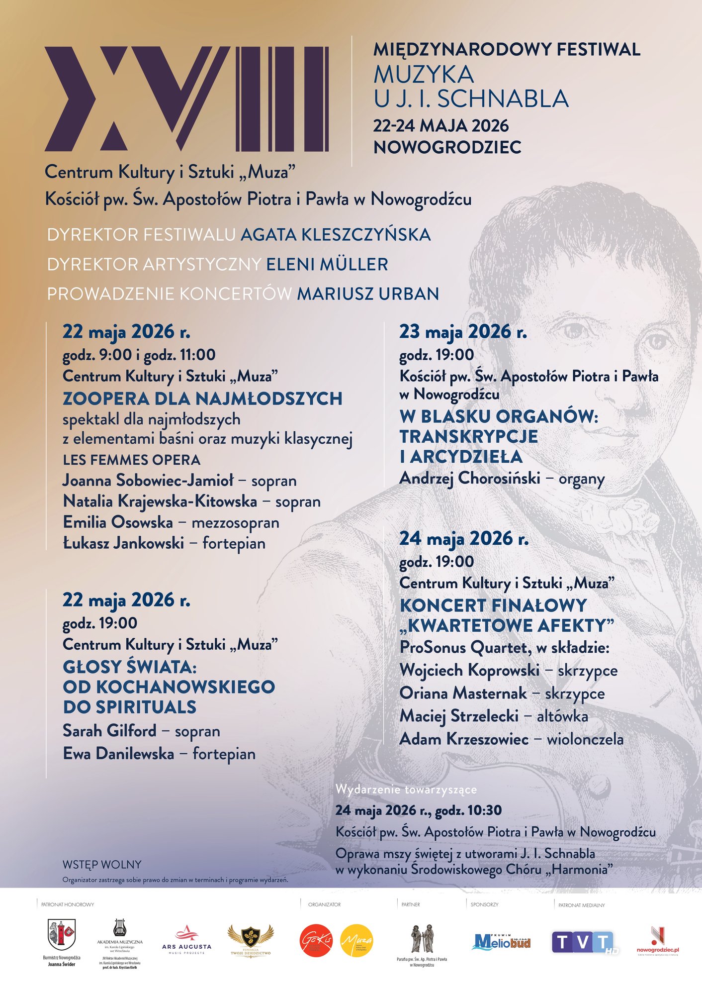 XVIII Międzynarodowy Festiwal „Muzyka u Józefa Ignacego Schnabla” w Nowogrodźcu