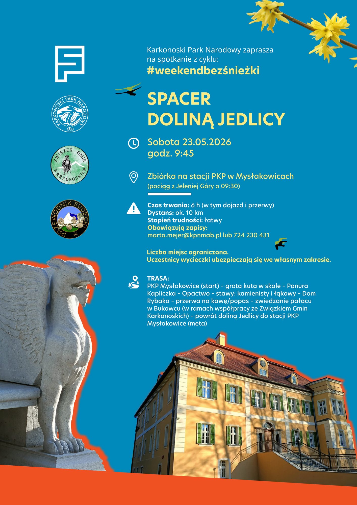 #WEEKENDBEZŚNIEŻKI Spacer Doliną Jedlicy