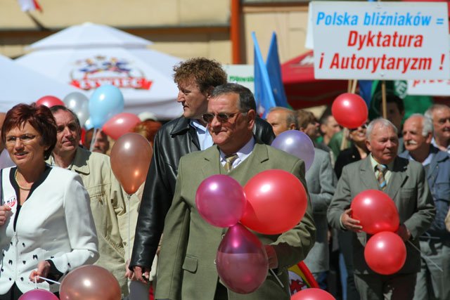 Czoło pochodu 1 maja 2007 roku