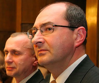Szef miasta Marek Obrębalski i Jerzy Łużniak, jego zastępca. Wkrótce okaże się, kto zostanie drugim wiceprezydentem.