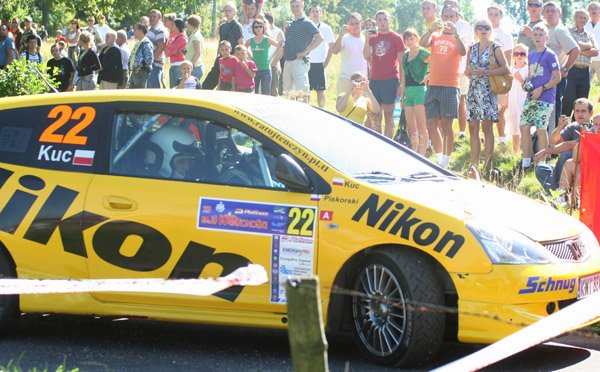 Para Kuc/Piskorski na Hondzie Civic, nie mieli szczęścia na trasie – zgasł im samochód