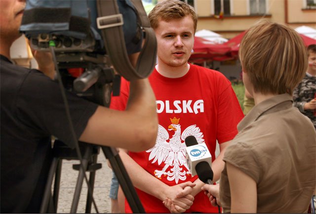 Twarz nowego prezesa SSK poznała cała Polska po migawce w telewizji TVN nakręconej w trakcie piłkarskiego happeningu.