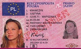 Policja będzie honorowała tylko takie dokumenty (na ilustracji wzór nowego prawa jazdy).