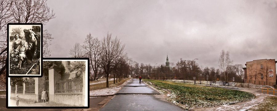Zanim wytyczono przejście łączące centrum miasta z Zabobrzem, teren dzisiejszej ulicy Kilińskiego był zabudowany. Małe zdjęcia przedstawiają dom rodzinny pani Grażyny i jego ogrody.
