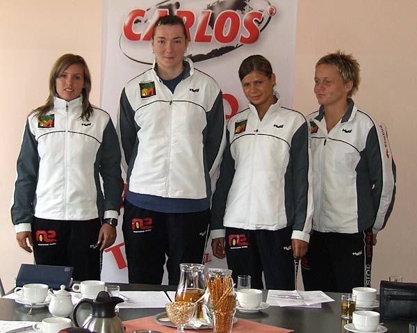 Wzmocnienie w nowym sezonie. Od lewej : Anna Polonkai, Roksana Przybysz, Karolina Konsur i Mirella Kaczyńska