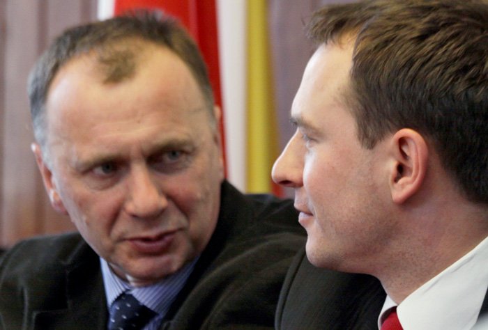 Jerzy Łużniak z Piotrem Borysem, wicemarszałkiem dolnośląskim.
