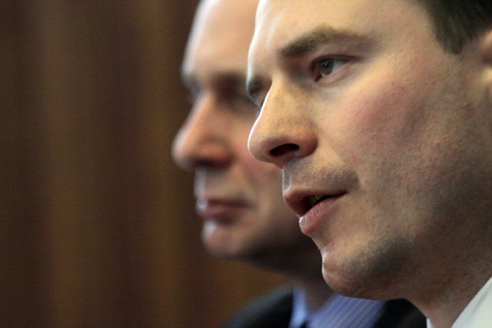 Piotr Borys i Jerzy Łużniak w styczniu 2009 roku.