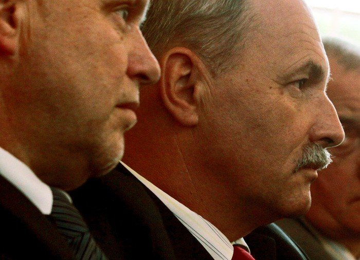 Wojciech Jastrzębski z zastępcą prezydenta Zbigniewem Szereniukiem.