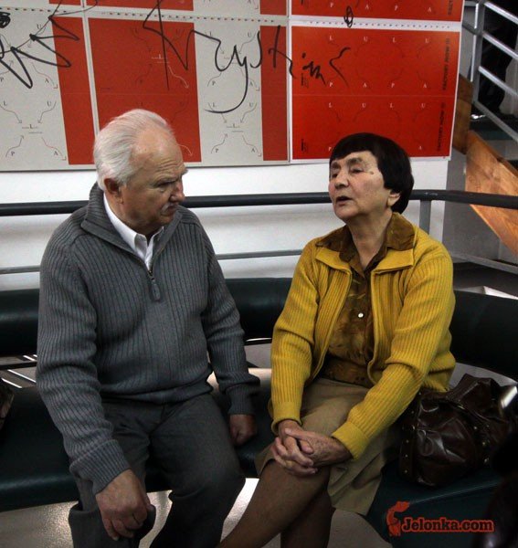 Alina Obidniak i Henryk Szoka, dokumentalista i filmowiec w Galerii Biura Wystaw Artystycznych. 30 X 2008