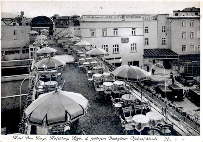 Restauracja na dachu hotelu Drei Berge (dziś hotel Europa).