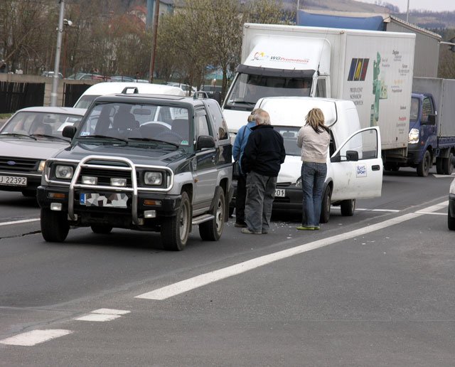 Kolizja na kilka minut zablokowała ruch.