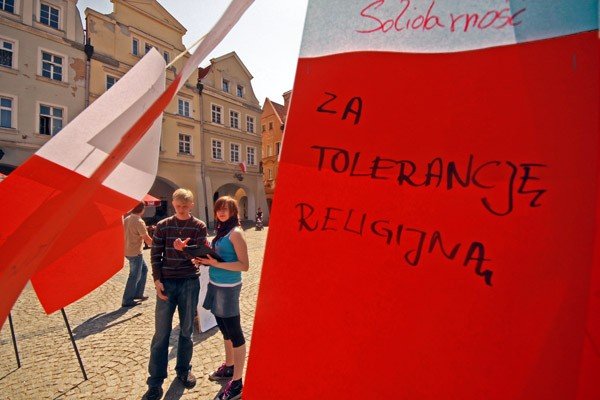 Ubiegłoroczny happening rady młodych na placu Ratuszowym.