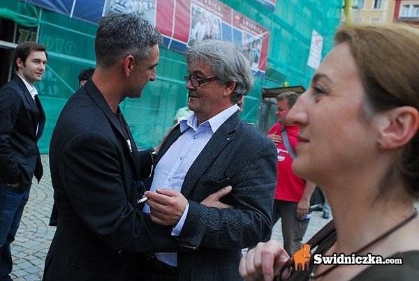 Bogdan Koca z Robertem Gonerą w Świdnicy podczas festiwalu.