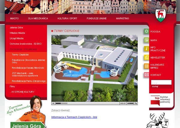 Wizualizację term można obejrzeć na witrynie Urzędu Miasta w Jeleniej Górze