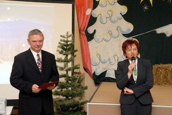 Przemysław Wiater z wiceprzewodniczącą Sejmiku Dolnośląskiego Grażyną Malczuk.