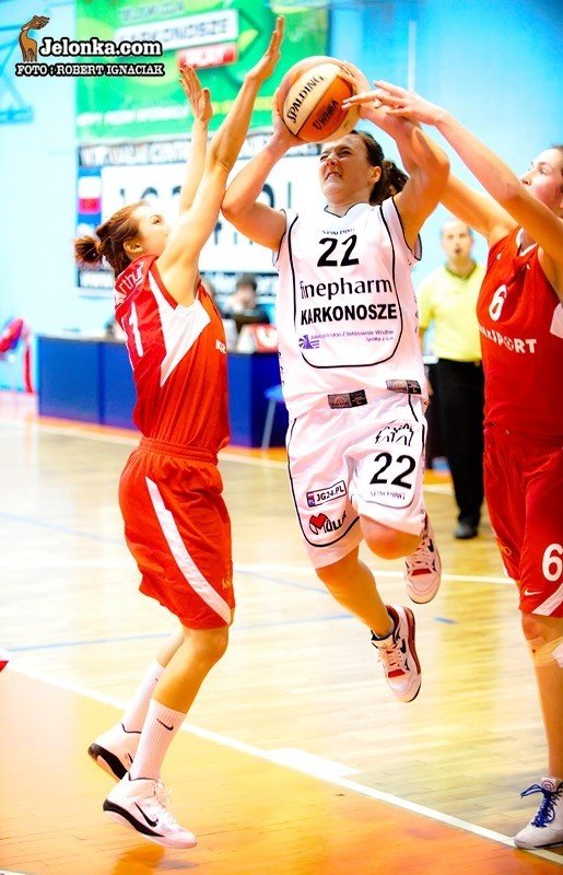 Mecz I–ligowych koszykarek Karkonoszy z Wisłą II Kraków