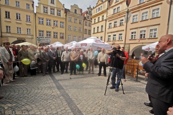 Manifestacja pierwszomajowa. Plac Ratuszowy, 2010 rok