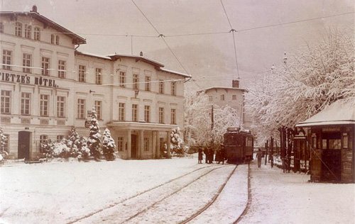 Hermsdorf (Sobieszów) zimą. Sobieszowianie na pewno rozpoznają to miejsce.