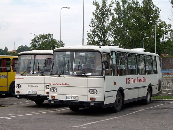 Autosany na jeleniogórskim dworcu obsługują lokalne połączenia.