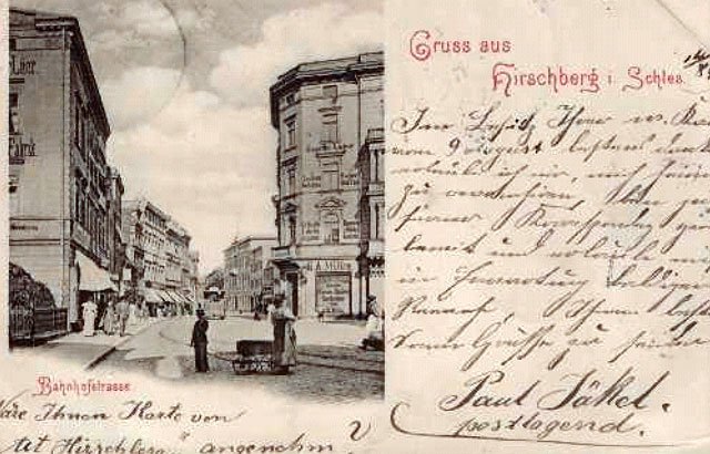 Koniec wieku XIX na Banhofstrasse – ten uliczny pejzaż praktycznie niezmienny istnieje do dziś.