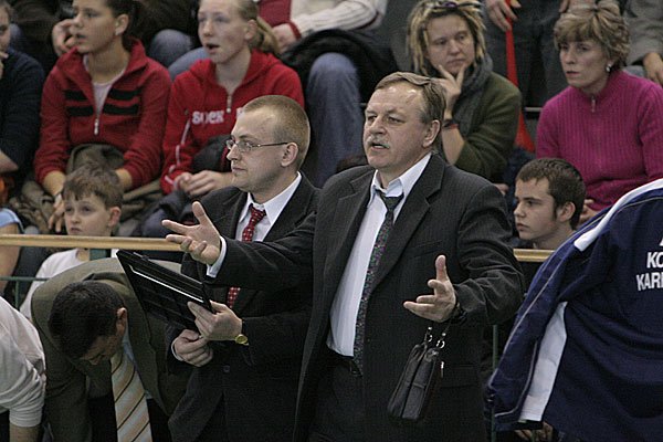 Trenerzy AZS - junior Rafał (z lewej) i senior Eugeniusz Sroka (z prawej).