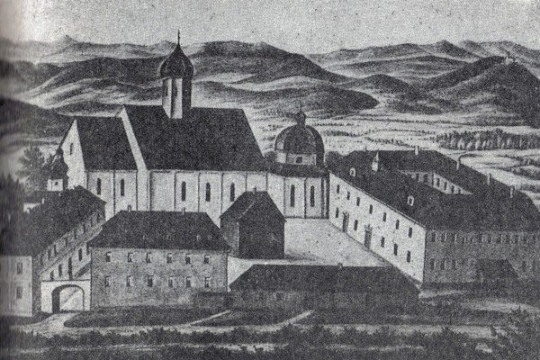 Klasztor w Cieplicach, widok z początku XVIII w.