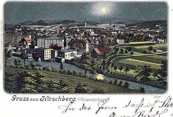 Jelenia Góra „by night” w niemieckim wydaniu.