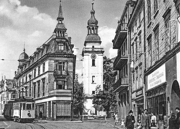 Tramwaj w Cieplicach lata 50. XX w.