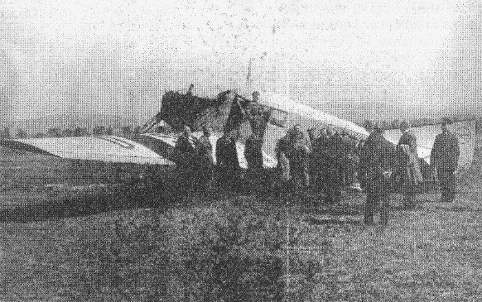 Samolot Junkers W33 podczas otwarcia lotniska