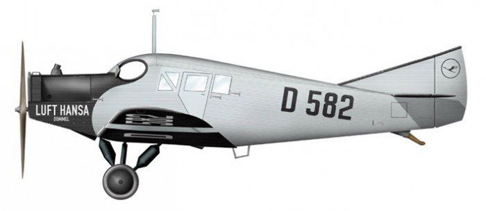Samolot Junkers W33 obsługujący Port Lotniczy w Jeleniej Górze