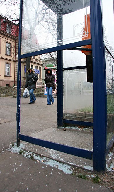 Kabiny po przejściu tabunu niszczycieli.