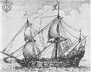 Angielski galeon z XVII wieku