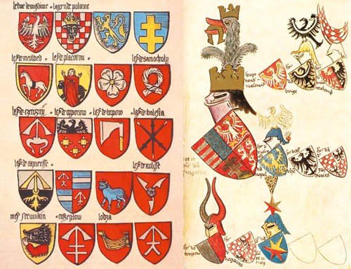 Orzeł śląski w prawym, górnym rogu wg Herbarza Scheiblerów