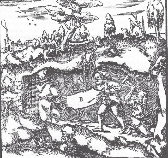 Tak mogli wyglądać poszukiwacze skarbów w XV–XVI w. wg dzieła Gregoriusa Agricoli