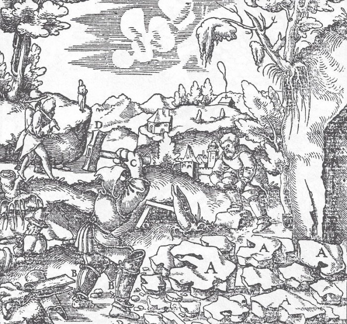 Tak mogli wyglądać poszukiwacze skarbów w XV–XVI w. wg dzieła Gregoriusa Agricoli